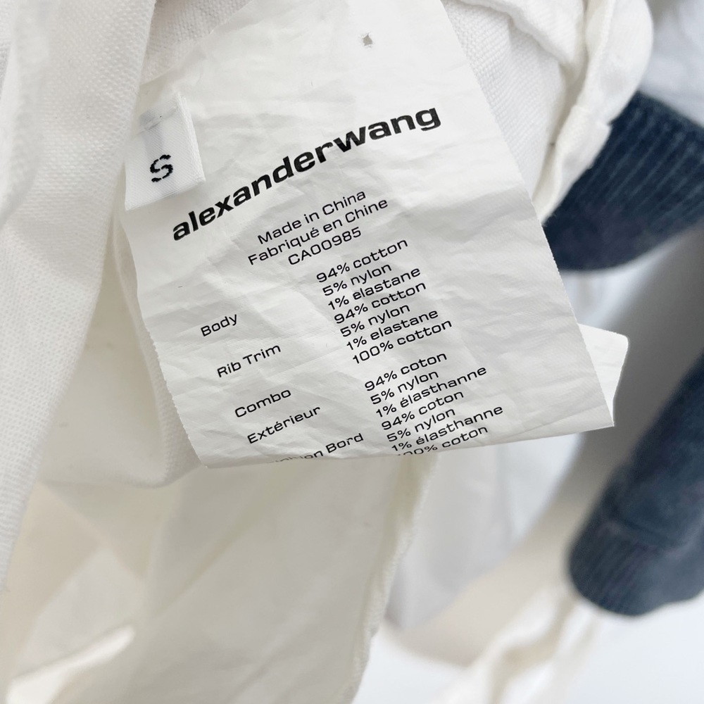 Alexander Wang Bilayer Crew Neck Oxford Cardian Sweater - Picture 11 of 11